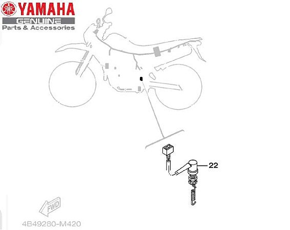 INTERRUPTOR DO FREIO TRASEIRO PARA XTZ250 LANDER ORIGINAL YAMAHA