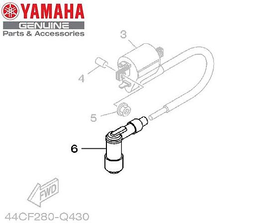 CACHIMBO DA VELA PARA YBR125 , YBR125 FACTOR , FAZER 250 , LANDER E TÉNÉRÉ 250 ORIGINAL YAMAHA