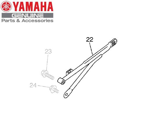 FIXADOR DO SILENCIADOR PARA XVS650 DRAGSTAR ORIGINAL YAMAHA