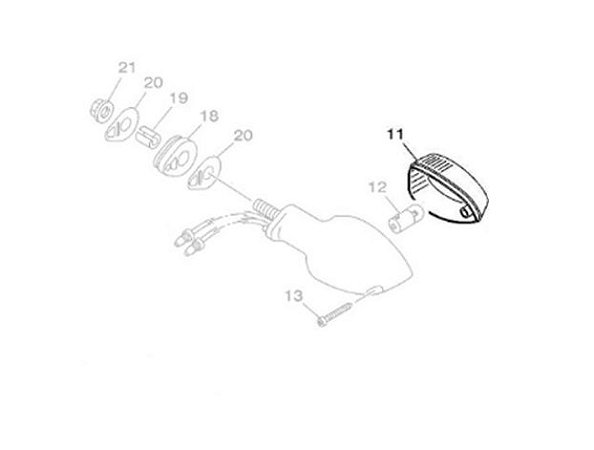 LENTE DO PISCA CRISTAL PARA XTZ250 LANDER 2016 A 2018 ORIGINAL YAMAHA