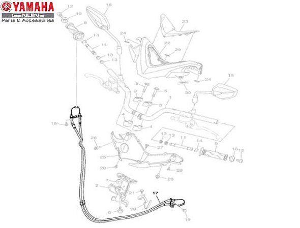 CABO DO ACELERADOR PARA NMAX 160 ORIGINAL YAMAHA