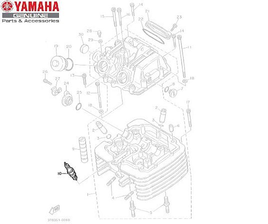 VELA DE IGNICAO NGK DPR8EA-9 PARA XT600E , XTZ750 SUPER TENERE , TDM850 , TDM900 ORIGINAL YAMAHA