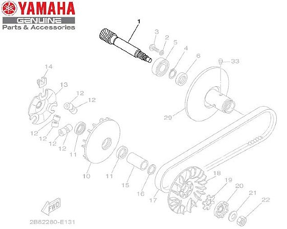 ENGRENAGEM PRIMARIA MOTORA PARA AT115 NEO ORIGINAL YAMAHA