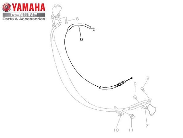 CABO DA EMBREAGEM PARA MT-03 ATÉ 2020 ORIGINAL YAMAHA