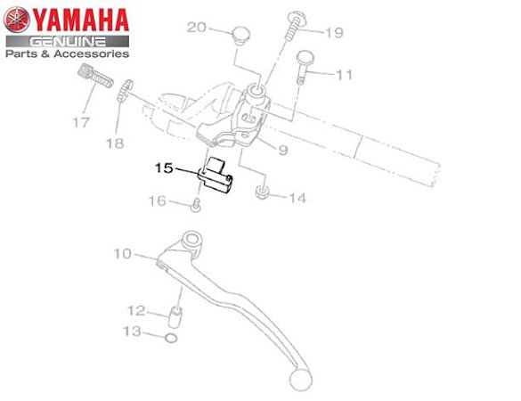 INTERRUPTOR ESQUERDO DO GUIDAO PARA MT-03 E YZF-R3 ORIGINAL YAMAHA