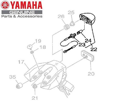 LUZ DA LICENÇA PARA MT-09 DE 2015 A 2019 ORIGINAL YAMAHA