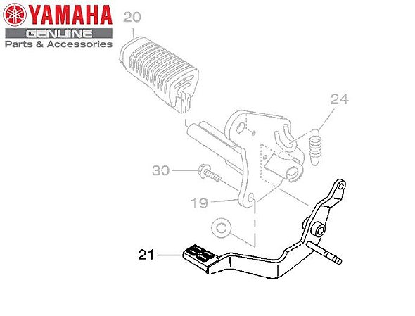 PEDAL DE FREIO TRASEIRO PARA FAZER 150 2016 ORIGINAL YAMAHA