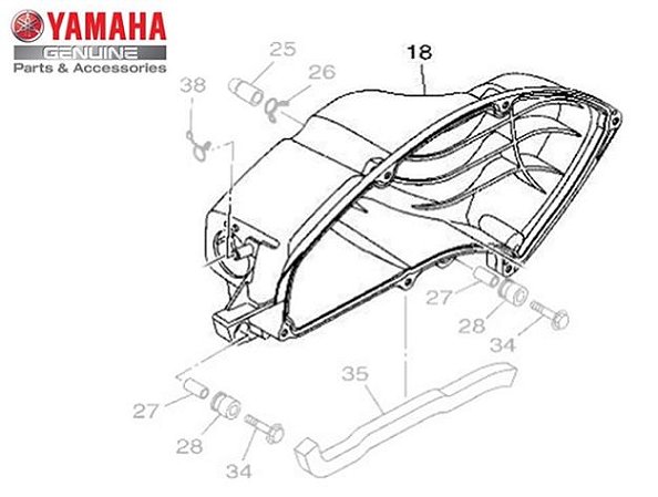 CAIXA DO FILTRO DE AR PARA NMAX 160 ORIGINAL YAMAHA