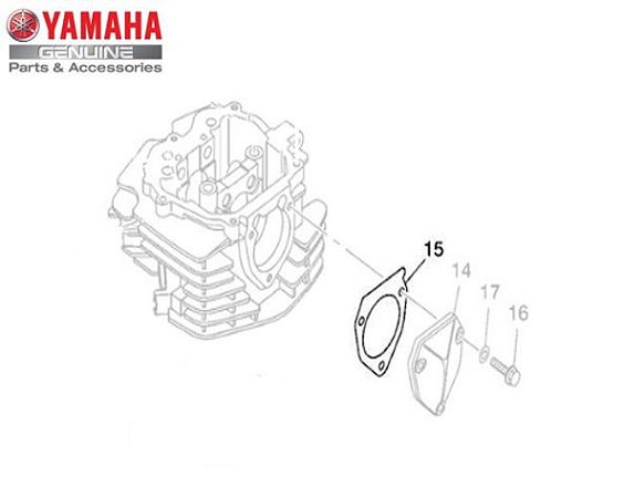 JUNTA DA TAMPA LATERAL ESQUERDA DO CABECOTE PARA FAZER 150, FZ 15,FACTOR 150 ,XTZ150 CROSSER ORIGINAL YAMAHA