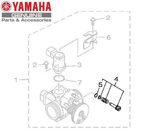 KIT PARAFUSO DE AR PARA YBR125 FACTOR DE 2017 A 2020 ORIGINAL YAMAHA