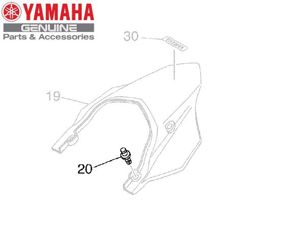 REBITE DA RABETA PARA XT660R ORIGINAL YAMAHA