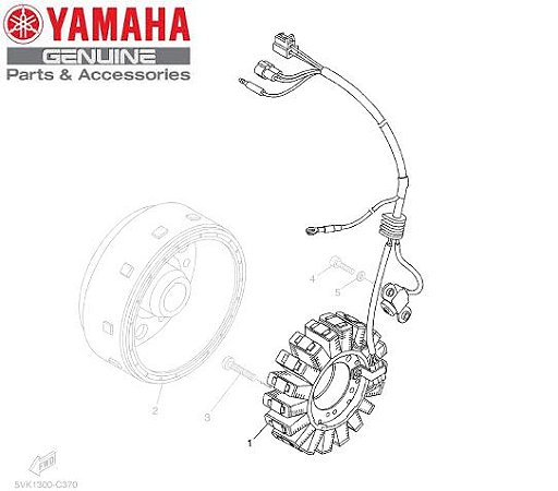 ESTATOR CONJUNTO PARA XT660R E XT660Z TÉNÉRÉ ORIGINAL YAMAHA