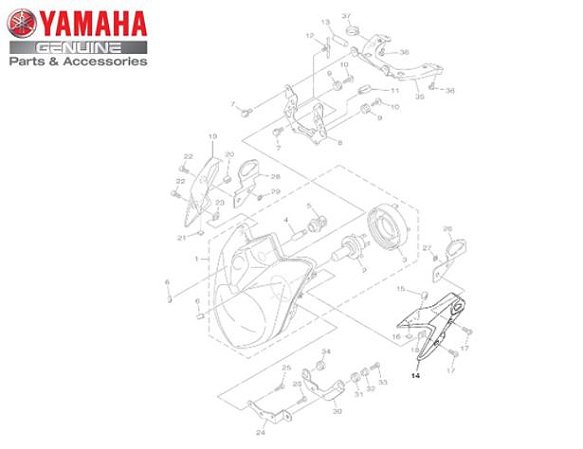 CARENAGEM ESQUERDA DO FAROL PARA XJ6N ORIGINAL YAMAHA