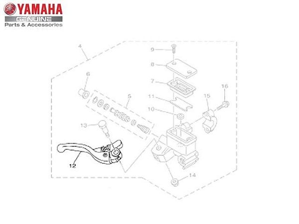 MANETE DE FREIO OU ALAVANCA DIREITA PARA TTR-230 ORIGINAL YAMAHA