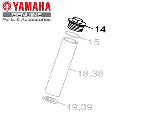 TAMPAO PARAFUSO DO GARFO DIANTEIRO PARA XJ6-N E XJ6-F ORIGINAL YAMAHA