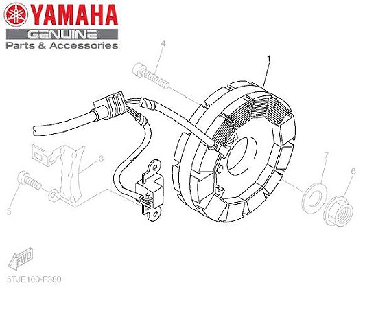 ESTATOR CONJUNTO PARA WR450F 2008 A 2011 ORIGINAL YAMAHA