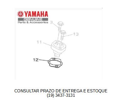 GAXETA OU JUNTA DO TENSIONADOR PARA NMAX 160 2021 ORIGINAL YAMAHA (CONSULTAR PRAZO DE ENTREGA E ESTOQUE)