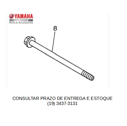 EIXO DA RODA DIANTEIRA PARA NEO125 UBS 2017 ATE 2025 ORIGINAL YAMAHA (CONSULTAR PRAZO DE ENTREGA E ESTOQUE)