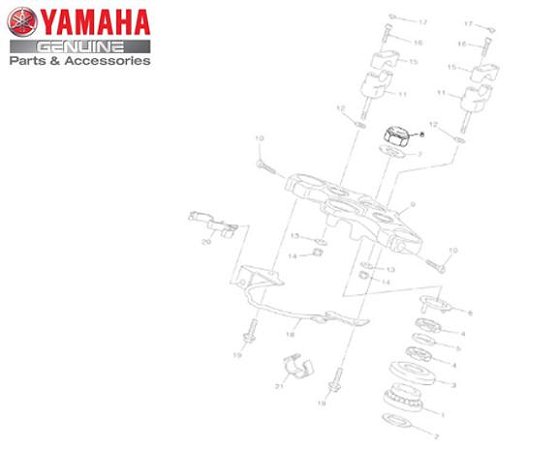 PORCA CHAPEU PARA VARIOS MODELOS ORIGINAL YAMAHA (CONSULTAR PRAZO DE ENTREGA E ESTOQUE)