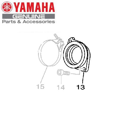 JUNÇÃO DE CARBURAÇÃO OU COLETOR PARA XVS950 MIDNIGHT STAR ORIGINAL YAMAHA (CONSULTAR PRAZO DE ENTREGA E ESTOQUE)