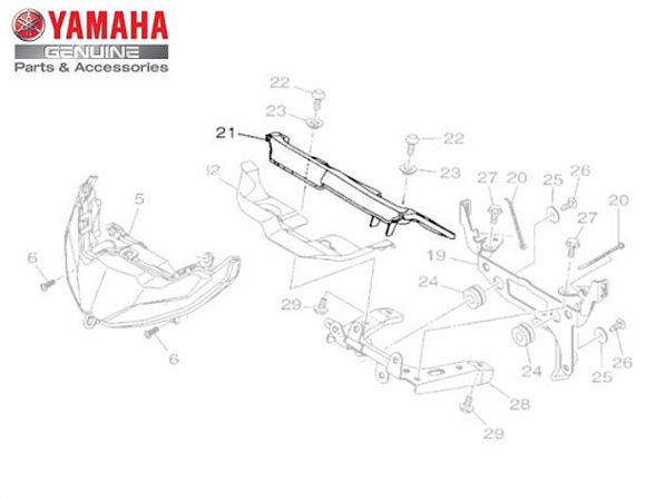 MOLDURA DO FAROL DIANTEIRO PARA MT-03 2017 A 2020 ORIGINAL YAMAHA