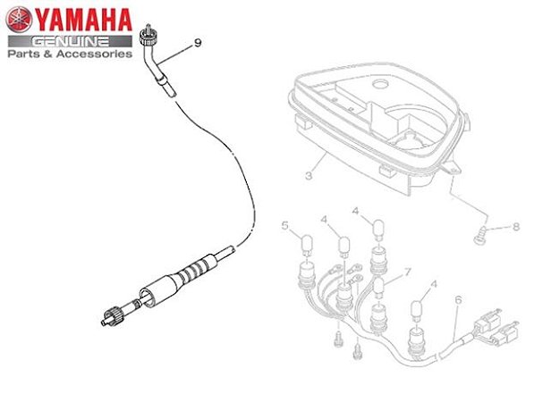 CABO DE VELOCIMETRO PARA AT115 NEO 2005,06,07,10,11 E 12 ORIGINAL YAMAHA