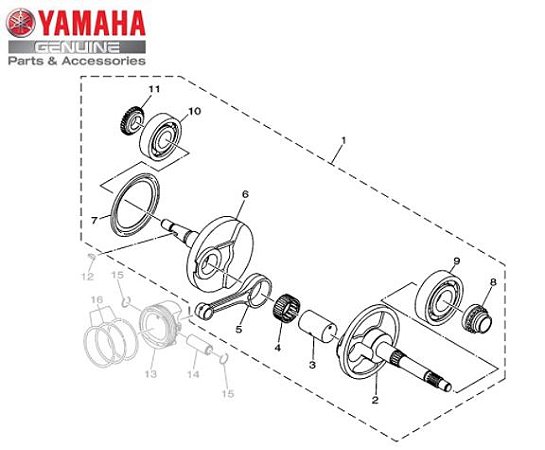 VIRABREQUIM CONJUNTO PARA NMAX 160 2017 a 2021 ORIGINAL YAMAHA