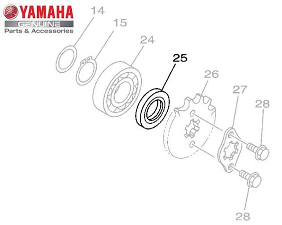 RETENTOR DO PINHAO PARA FAZER 150/ FZ 15 2023 ATE 2024/ FACTOR 150 / CROSSER ORIGINAL YAMAHA