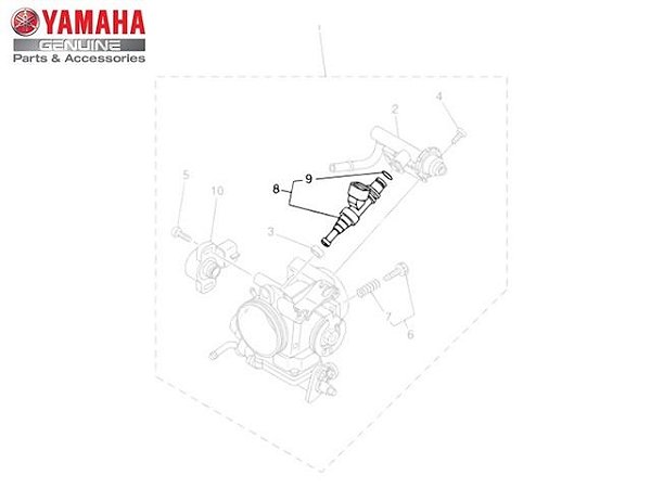 BICO INJETOR PARA XT660R  2005 ate 2018 ORIGINAL YAMAHA (CONSULTAR ESTOQUE)