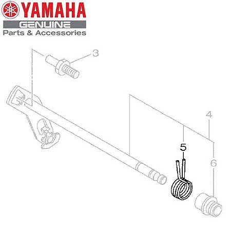 MOLA DE TENSAO DO EIXO SELETOR DE MARCHA PARA XJ6 E XT1200Z SUPER TÉNÉRÉ ORIGINAL YAMAHA