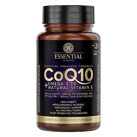 CoQ10 + Omega-3 TG + Natural Vitamin E (60 caps) | Essential Nutrition