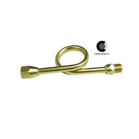 Tubo Sifão Trombeta Latão M X F Bsp 1/4"