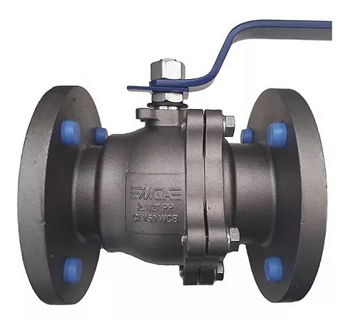 Válvula Esfera Bipartida WCB Passagem Plena Teflon Reforçado Flangeada ANSI 150# 2”