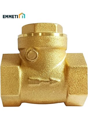 VALVULA RETENÇÃO HORIZONTAL LATÃO BSP 1/2" EMMETI