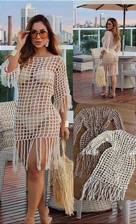 Vestido crochê Havaí