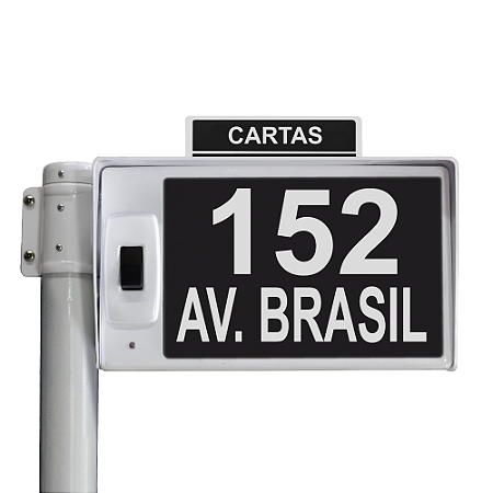 Caixa de Correio Inteligente Branca com Iluminação e Campainha