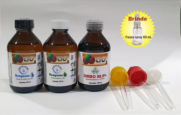 KIT SANEANTE 100 mL VIDRO. + DMSO 99% - 100 mL (VOL. TOTAL 300 mL)