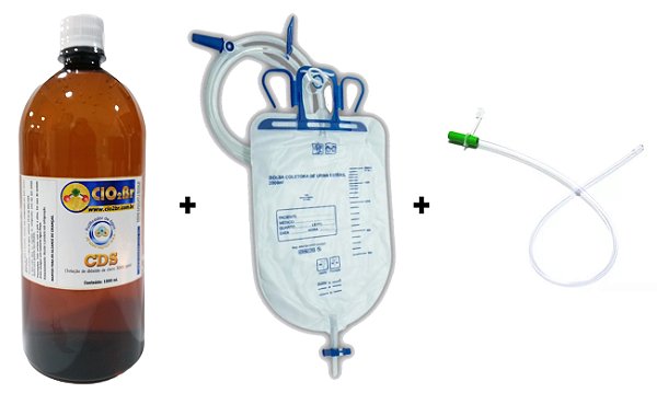 Kit Enema (SDC/CDS 1000 mL PET + Bolsa coletora + Sonda)