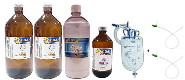 COMBO SUPER (2 CDS VD / ORMUS 1000ML / DMSO 70% 250ML / BOLSA+2 SONDAS)