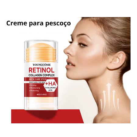 Estética -  Aparência renovada - Creme hidratante com retinol, colágeno e ácido hialurônico para pescoço