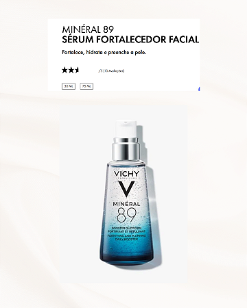 Estética - MINÉRAL 89 Sérum Fortalecedor Facial  50 ml - Vichy