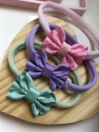 Faixinha slim lacinho franzido