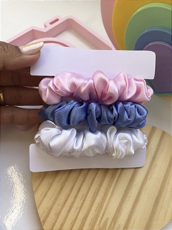 Kit mini Scrunchie 3 unidades