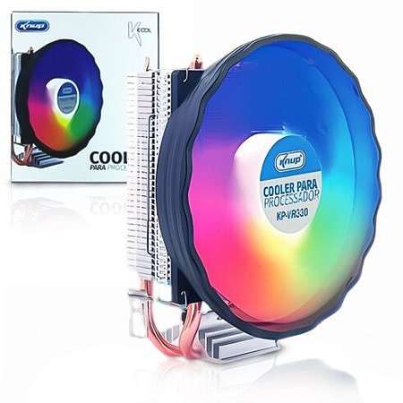 COOLER PARA PROCESSADOR UNIVERSAL AMD E INTEL GAMER COM LED KP-VR330 KNUP