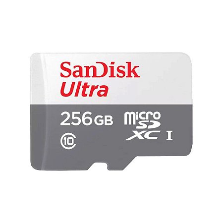CARTAO DE MEMORIA 256GB MICRO SD ULTRA 2X1 100MB/S SANDISK SDSQUNR-256G