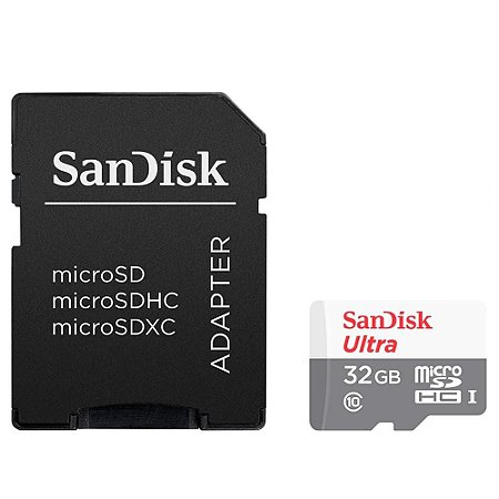 CARTAO 32GB MICRO SD ULTRA SANDISK 2X1 100MBPS