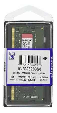 MEMORIA DE NOTEBOOK DDR4 8GB 3200MHZ KINGSTON
