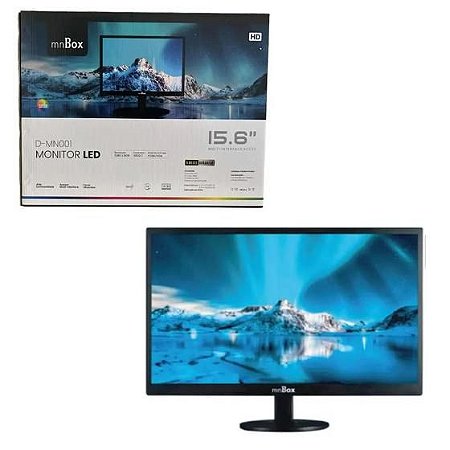 MONITOR LED TELA 15.6 POLEGADAS - RESOLUCAO: 1920 X 1080  16:9 D-MN001 MNBOX