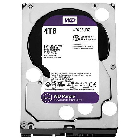 HD 4 TB WESTERN DIGITAL WD43PURZ PURPLE