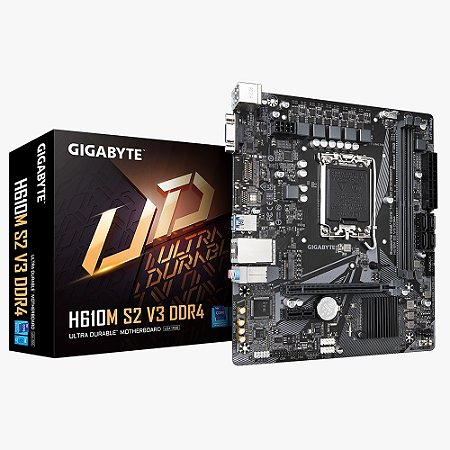 PLACA MAE GIGABYTE INTEL LGA1700 DDR4 MICRO ATX - H610M S2 V3 DDR4 1.0